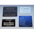 Laser Engraved Silver Aluminum Identification Plate (25 to 35 Square Inch)